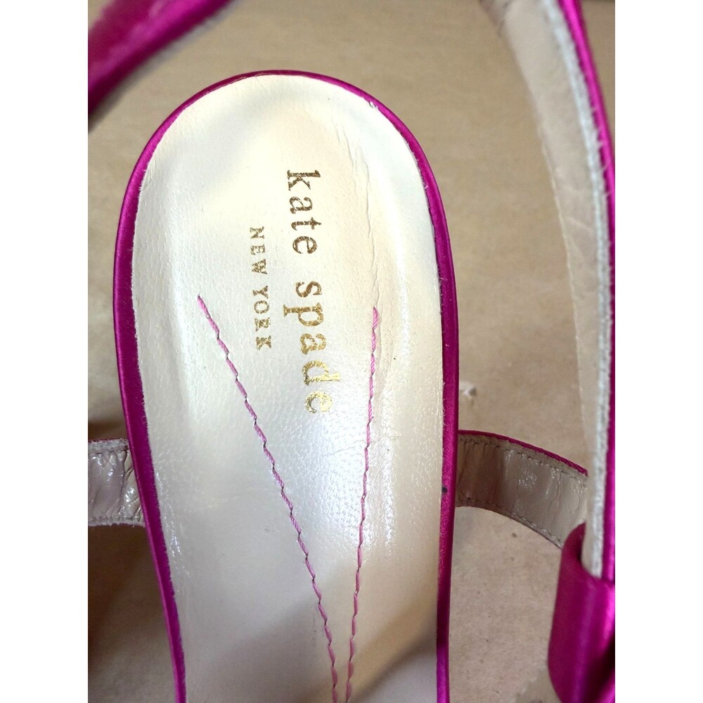 Kate Spade New York Slingback Sandals with Bow Accents and Kitten Heel Size 10 - Picture 10 of 16